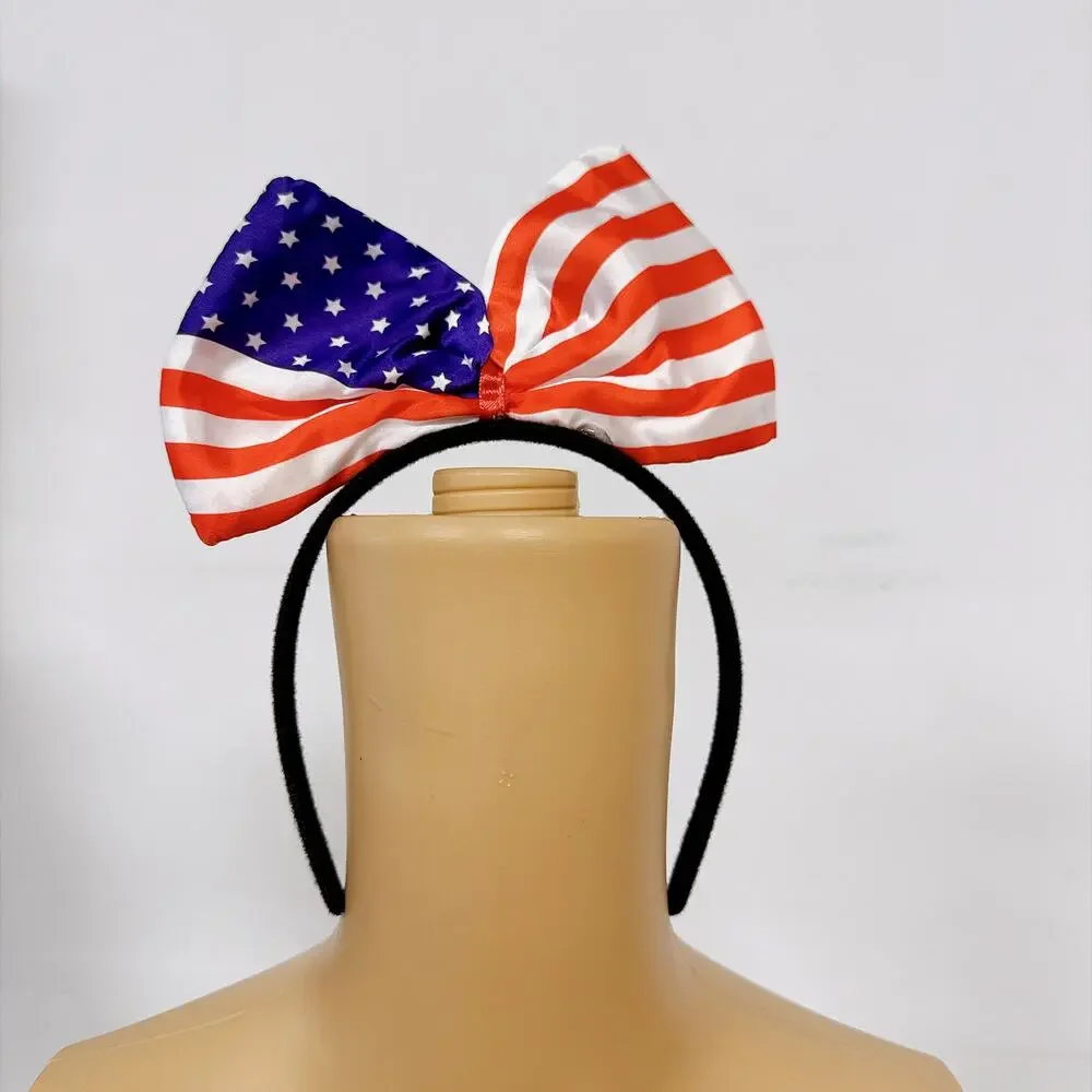 3Pcs 4th of July USA Flag Headbands for Adults & Kids